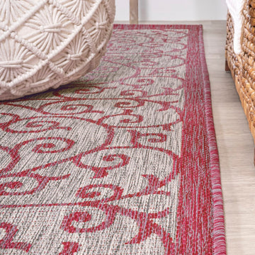 Madrid Vintage Filigree Textured Weave Indoor/outdoor Area Rug
